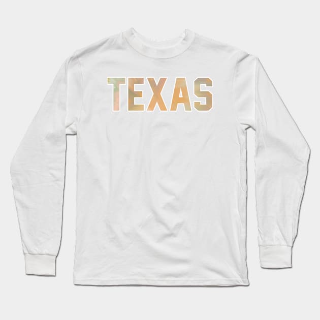 Texas Pastel Tie Dye Long Sleeve T-Shirt by maccm